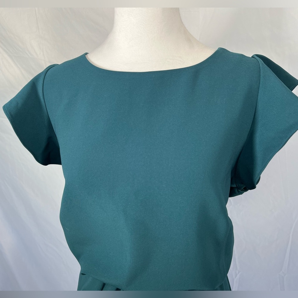 LOFT Teal Midi Dress - Picture 2 of 7